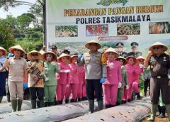 Launching Pekarangan Pangan Bergizi, Polres Tasik Berikan Bibit dan Pupuk Gratis